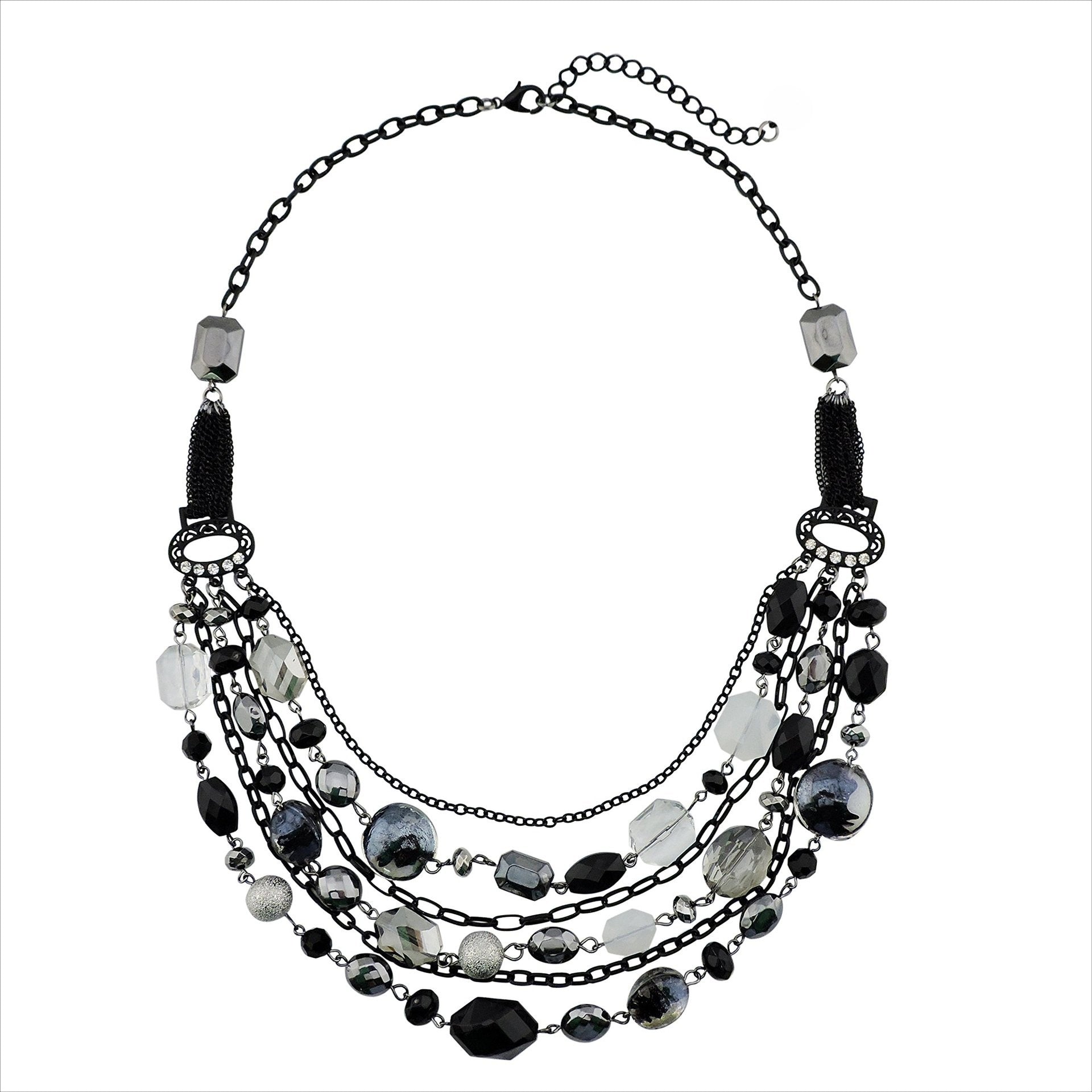 Wholesale Multi-layer Glass Bead Acrylic Necklace
